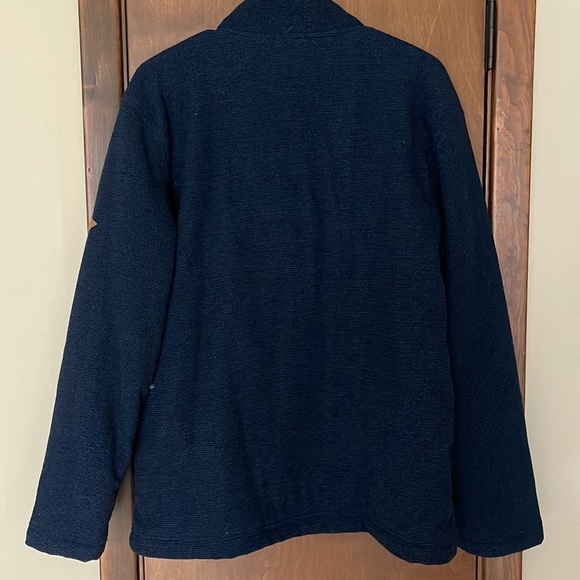 ORVIS mens 1/4 zip sherpa lined pullover sweatshirt navy blue medium - Picture 4 of 4